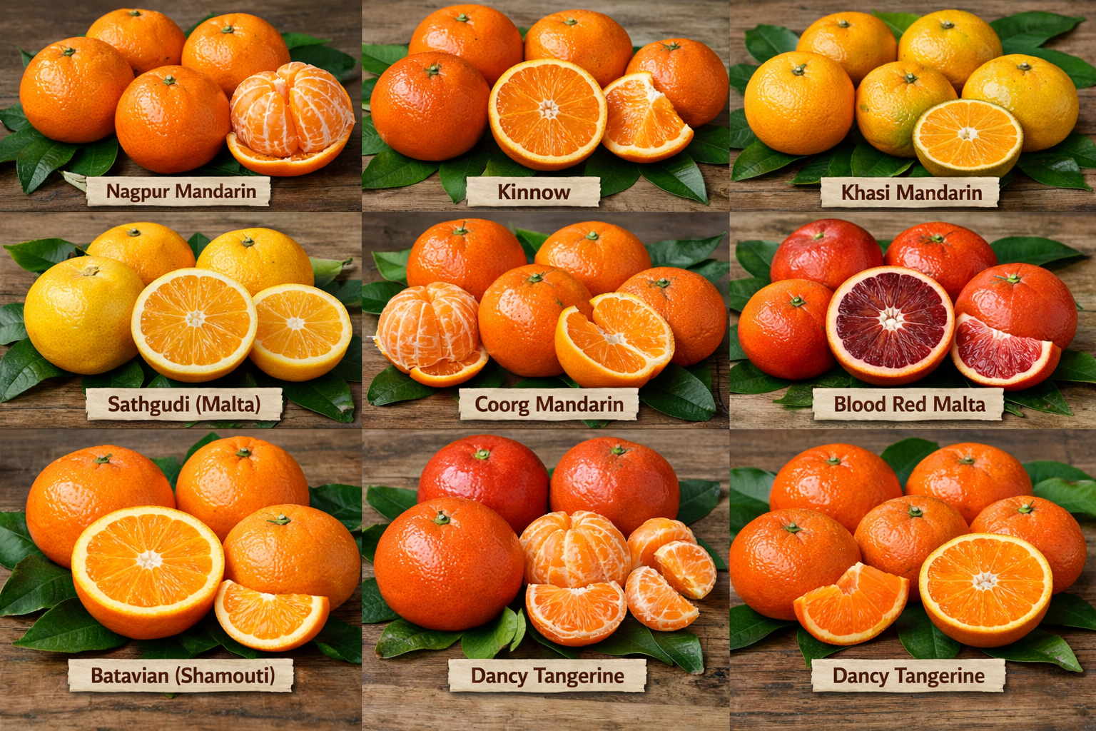 Major Orange Varieties in India